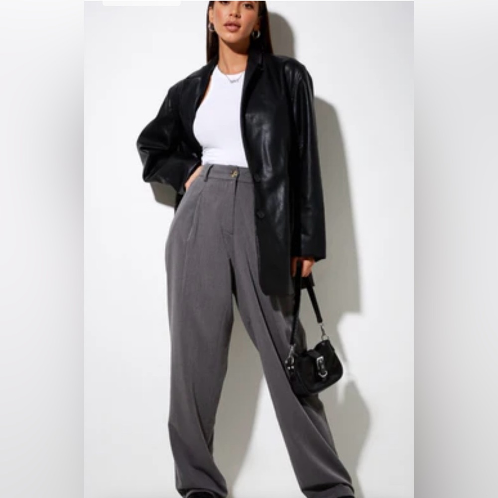 Motel Rocks Sakila Trouser In Tailoring Charcoal w/pin stripes Size Small NWT